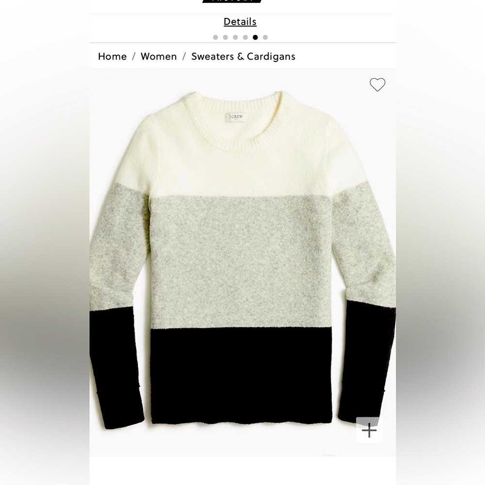 J.Crew Factory Striped Sweater in Super Soft Yarn XLG.